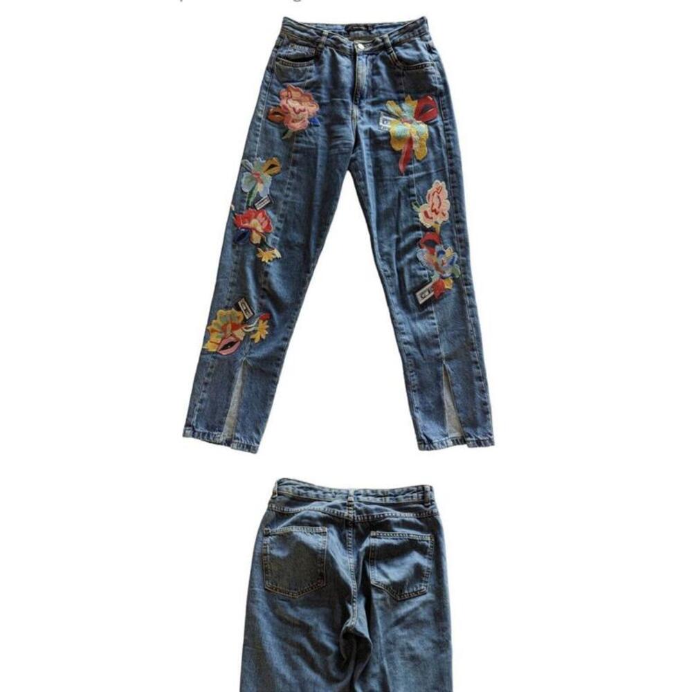Vintage Floral Zara Women Trafaluc‎ Boho Jeans Size 6